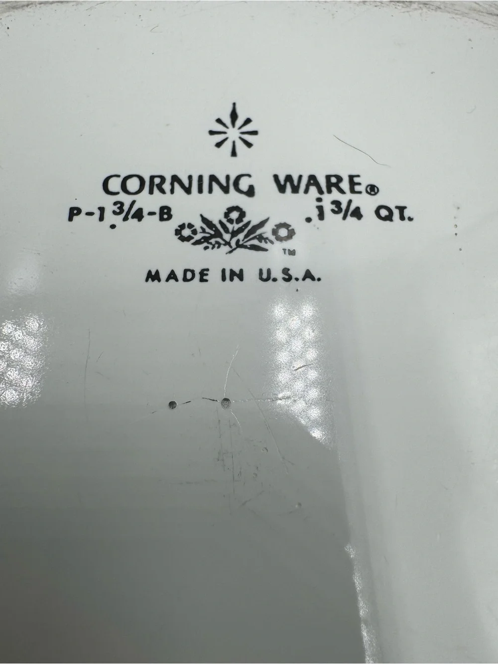Vintage Corning Ware Blue Cornflower 1 3/4 Qt Casserole Dish Lid P-1 3/4-B
